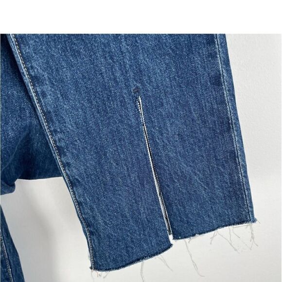 Veronica Beard NEW Keane Long Straight Leg Jeans Size 24 Split Front $298 - Picture 10 of 14